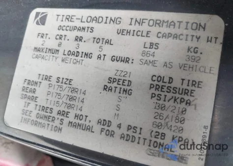 1995 Saturn Sl from USA, damaged, VIN 1G8ZF5282SZ170763